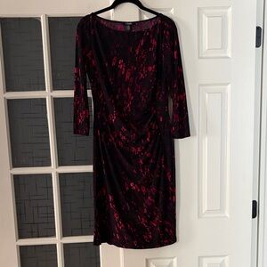 Chaps Black and Red Women's Dress